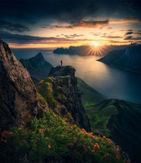 Midnight sun in Northern Norway