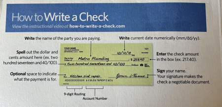 How to write a check