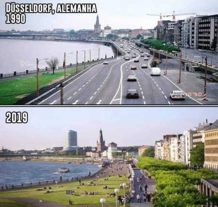 Düsseldorf, Germany - before and after