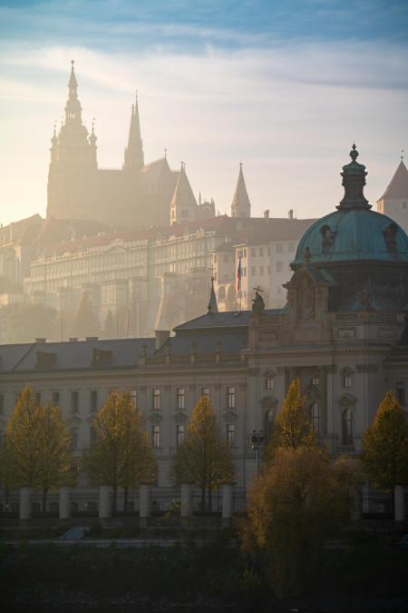 Prague Nov 2022 during golden hour