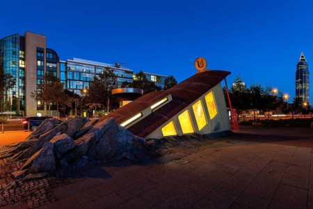 Subway entrance in Frankfurt