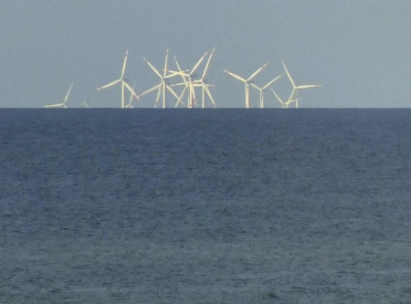 Turbines below the horizon. This should shut the flat earthers up for good