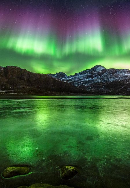 Aurora Borealis over Sisimiut, Greenland