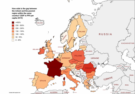 How wide is the gap between richest and poorest regions within European countries?