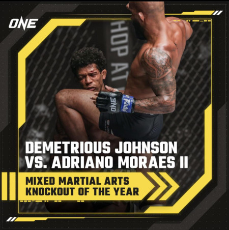 ONE Championship: Demetrious Johnson wins mma knockout of the year for his KO over Adriano Moraes
