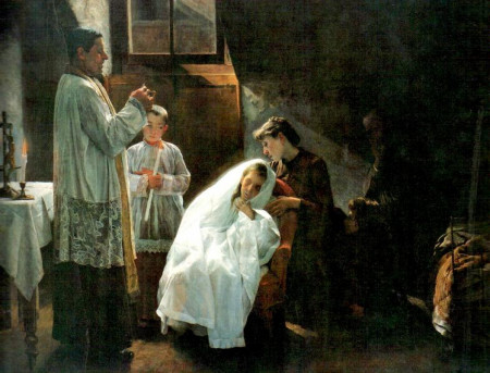 The first and last communion, a painting by Venezuelan artist Cristobal Rojas