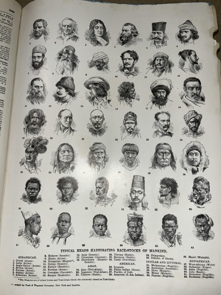 This guide on “Heads of Mankind” I found in an old dictionary from 1946