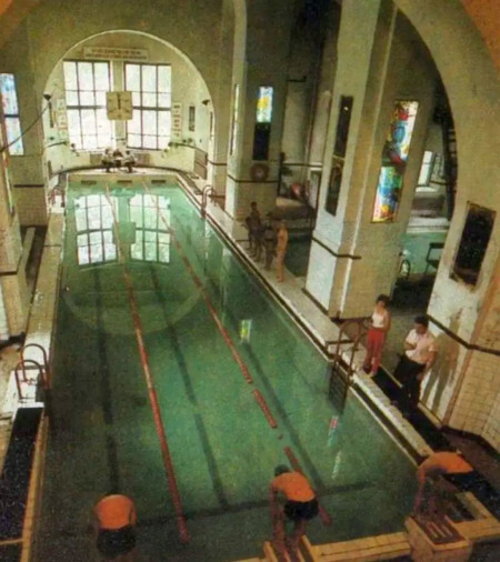 St. Nicholas Cathedral functioned as a swimming pool, Bobruisk, Belarusian SSR, 1970s