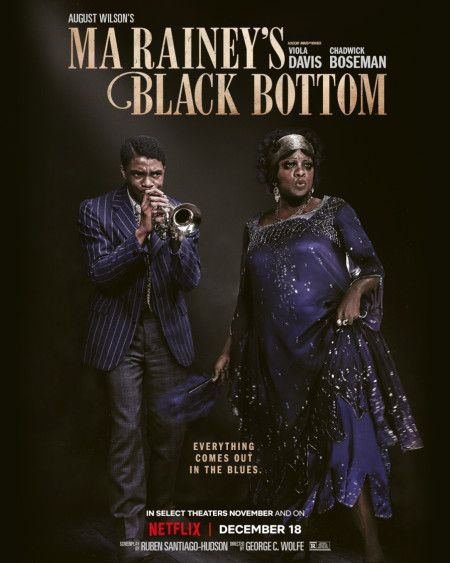 Official poster for MA RAINEY&#039;S BLACK BOTTOM, starring Viola Davis and Chadwick Boseman