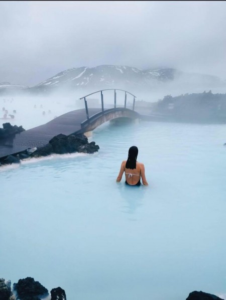 🔥 The blue lagoon in Iceland, a geothermal hot spring