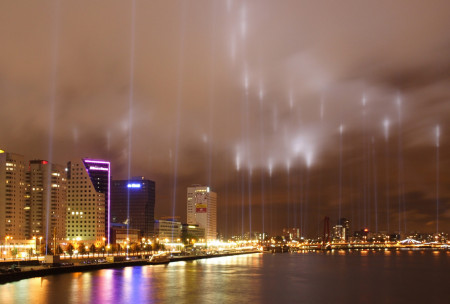 Line of fire memorial, commemorating the 1940 bombing of Rotterdam by Nazi Germany (2007)