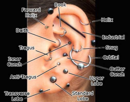 Names of Ear Piercings