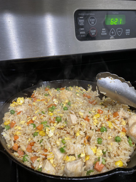 Homemade chicken fried rice