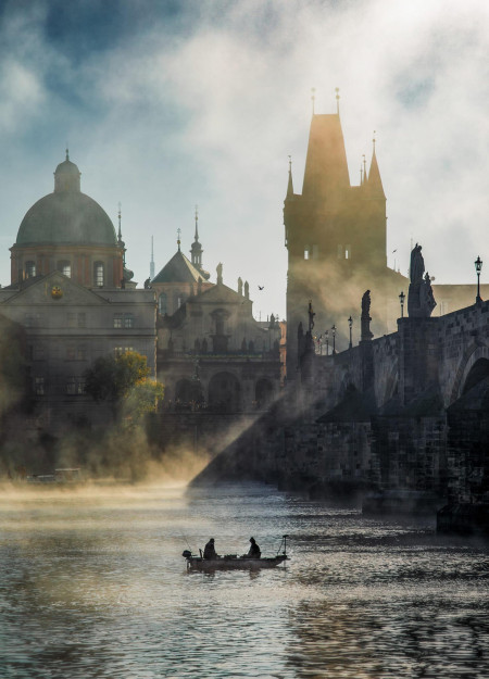 Autumn morning in Prague