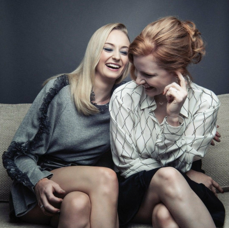 Looking gorgeous with Jessica Chastain