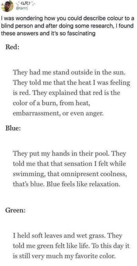 Describing color to the blind