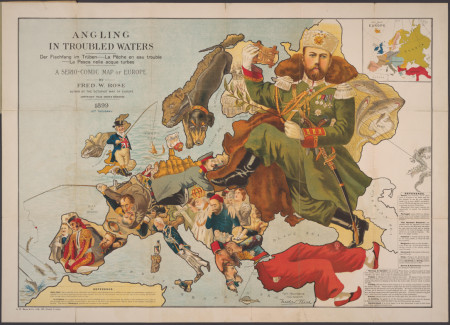 An elaborate satirical map reflecting the European situation following the Franco-Prussian war. 1899