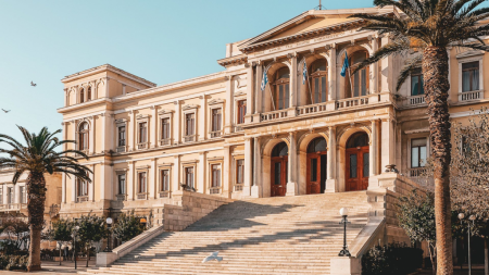 The Town Hall of Hermoupolis - Syros, Greece. Founded in 1876