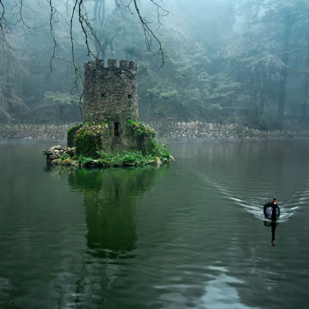 The last visitor of an abandoned Celtic castle