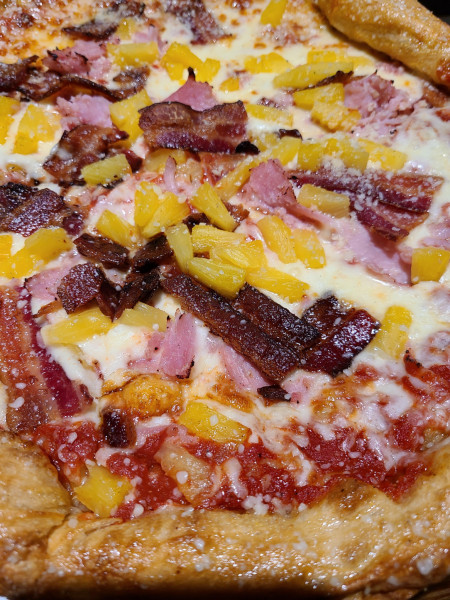 Ham, pineapple and bacon