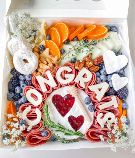 Cheese, Meat &amp;amp; Fruit box for a newly married couple!