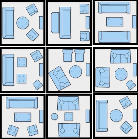 Small living room furniture arrangements