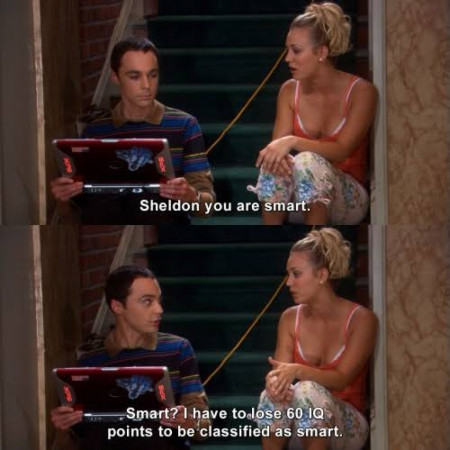 &quot;Smart&quot; is basically an insult to Sheldon :D