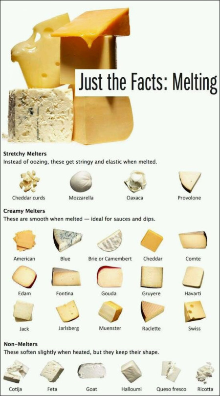 A cheese melting guide!