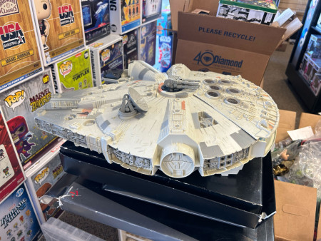 You know it&#039;s a good day when you see a Millennium Falcon just lying around the shop
