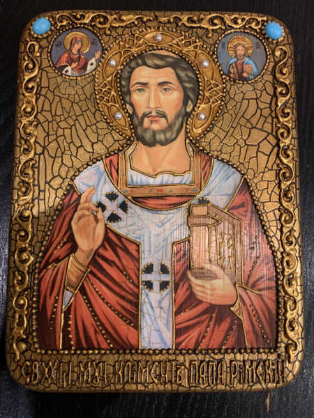 Russian Orthodox icon of Pope Saint Clement, the fourth Pontiff