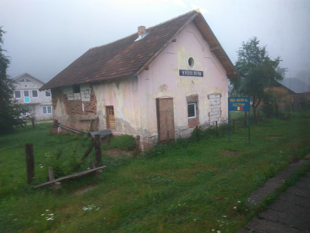 Train station in Romania, close to the ukrainian border