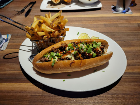 Korean Beef Cheesesteak with fries