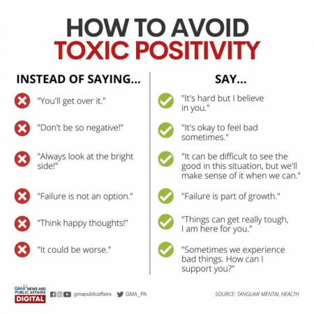 Alternate phrases to avoid toxic positivity