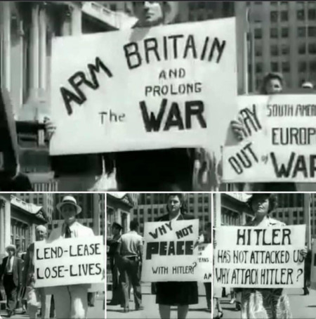 Strange people in every century. Pro peace protestors in Usa during the II world war