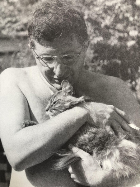 The great Bernard Herrmann with his buddy, circa 1947