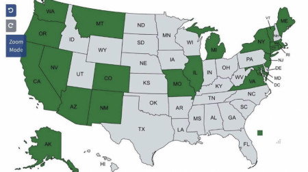 Recreational states in USA