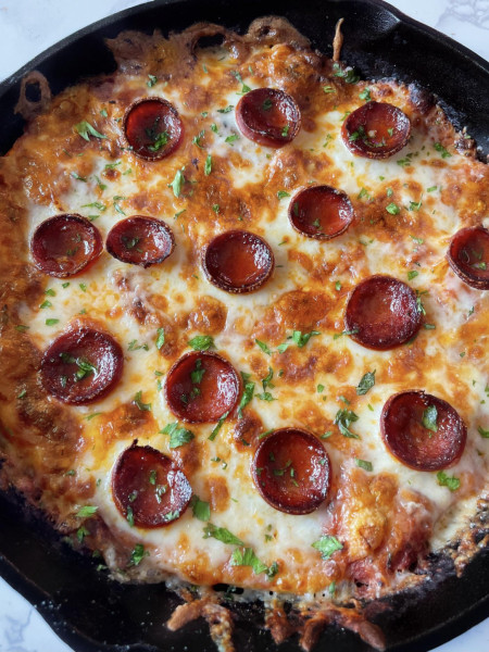 Cast iron pan pizza