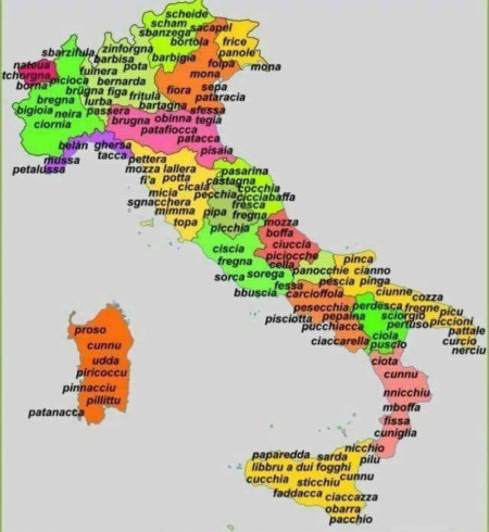 All the words in Italy for female genitalia