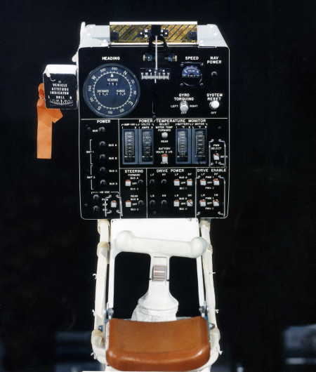 The original Lunar Rover&#039;s interface and controls