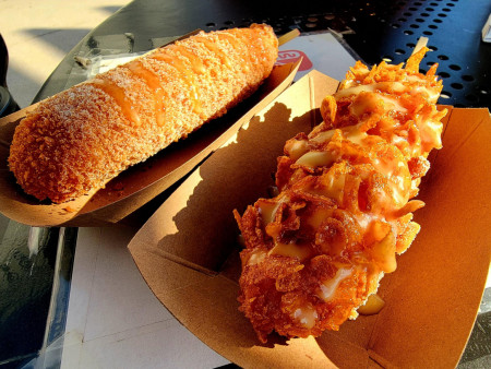 Korean rice battered corn dogs are a thing and they are AMAZING