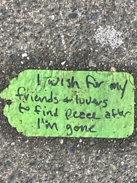saw this taped to the ground by a bus stop
