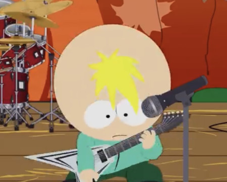 Butters looks cute when playing metal guitar ❤️