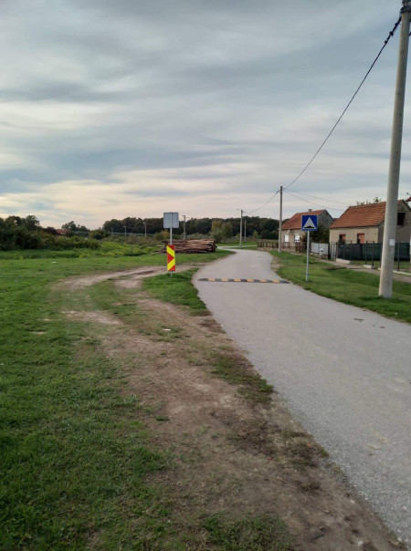 Speed bump in Strizivojna, Croatia