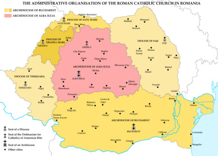 Administrative Organisation of the Catholic Church in Romania