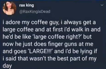 aww gotta love the coffee guy