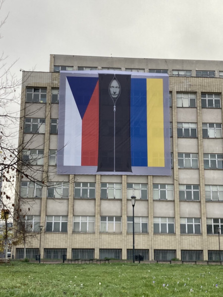 Building of Czech Interior ministry on our independence day