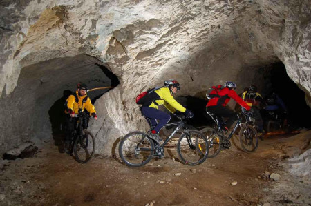 In Slovenia, we have an abandoned mine where you can actually go biking