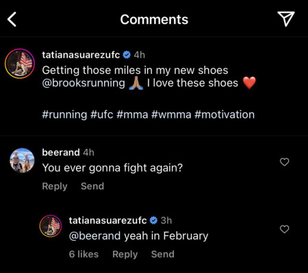 Tatiana Suarez says she is going to fight in February