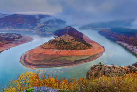 The meanders of Arda River, Bulgaria