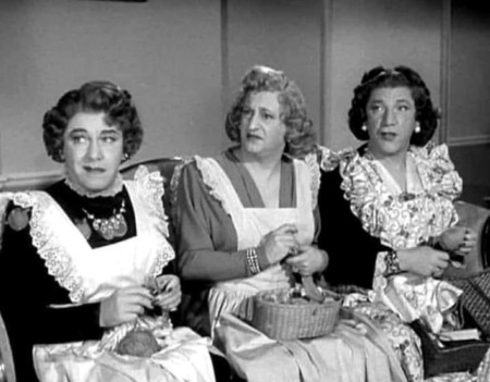The 3 stooges in drag. Circa 1930s-1940s